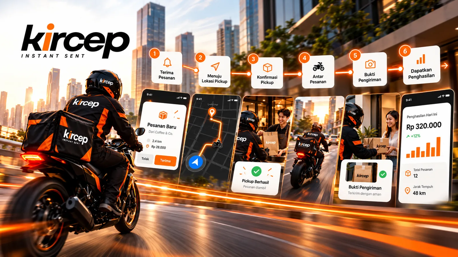 Kircep courier workflow illustration