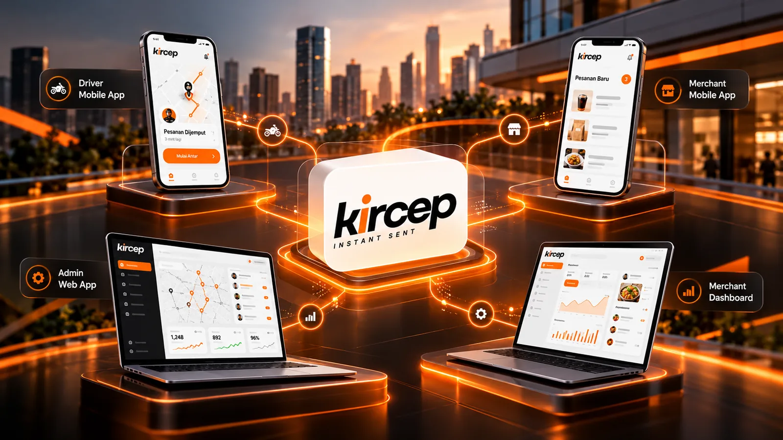 Kircep connected platform ecosystem illustration