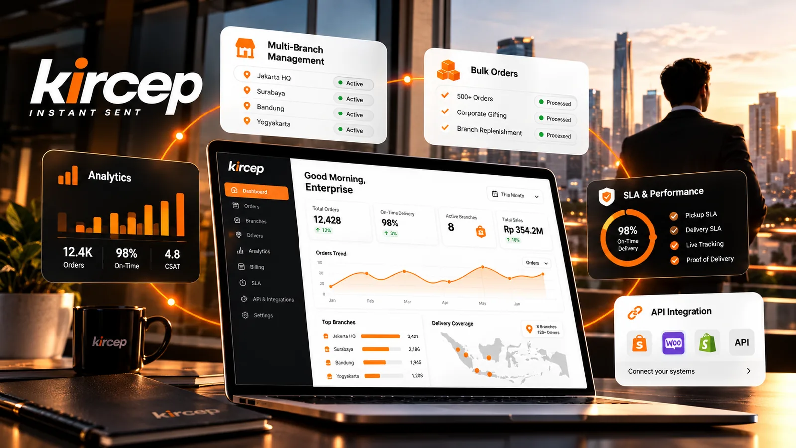 Kircep enterprise dashboard illustration